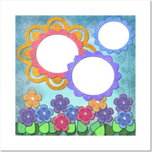 Cool Pattern Neck Gator Flowers Pattern Posters and Art